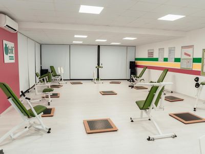 Clean aesthetic workout space with natural light